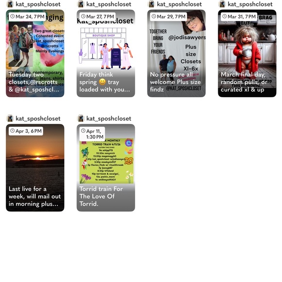 Other - Upcoming shows updated with changes